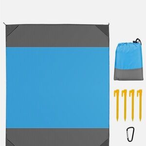 Blue and Gray Outdoor Beach Blanket